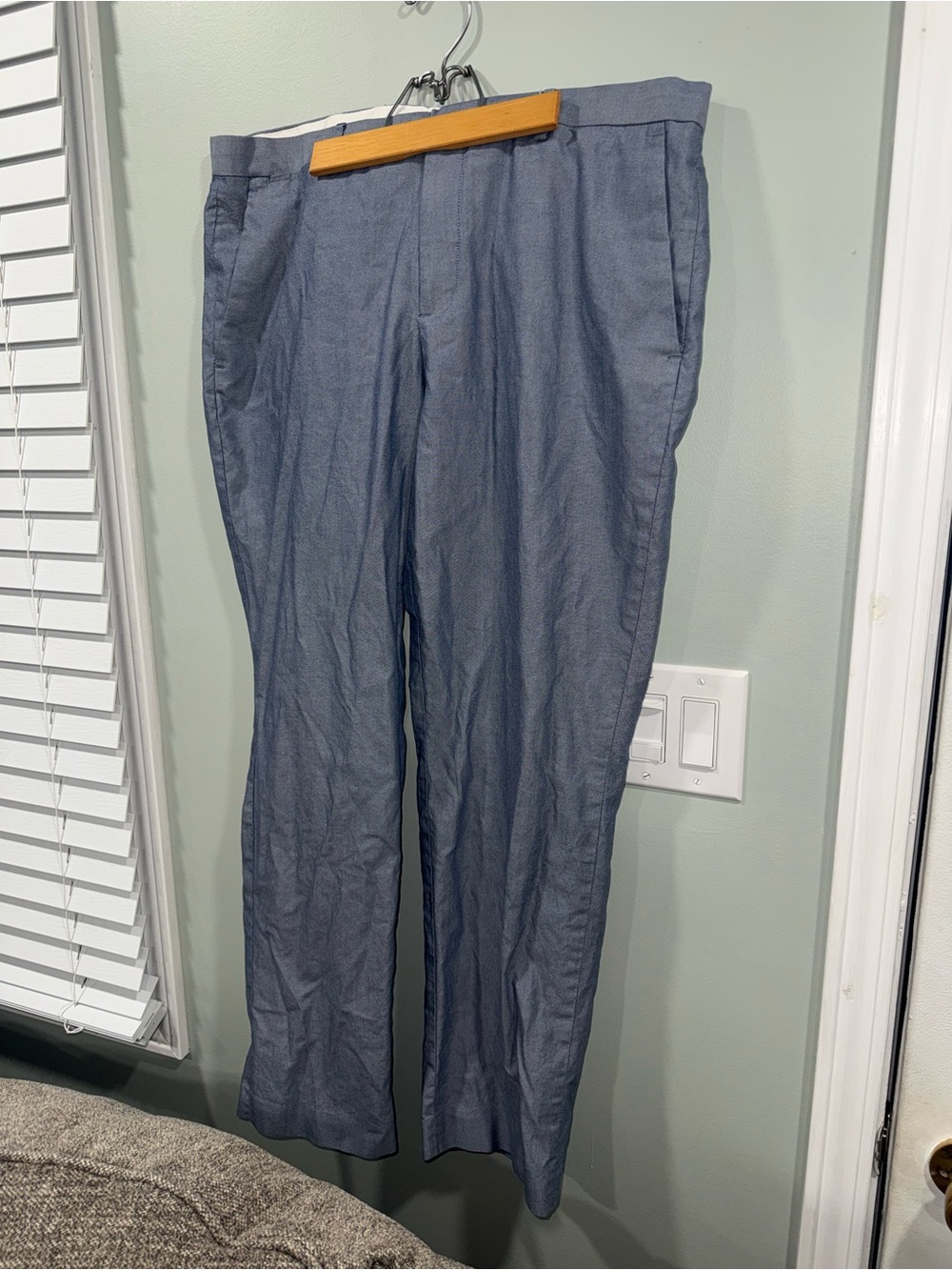 Express Men's Slate Blue Chinos- a little wrinkled in pics